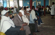 Patients waiting to be seen in Ethiopia, courtesy of Dr. Abeba Giorgis 