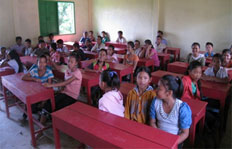 Students at the Meuang Kang school in Laos