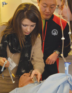 STARS brought its Mobile Simulation Program, where students practiced stabilizing critical patients. (photo provided by Crystal Zhou)