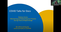 Webinar #2: COVID Talks for Docs