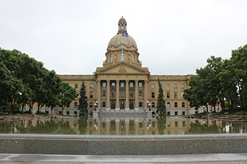 image credit Alberta Legislature Building, 12 July 2011, by Timorose via Wikimedia Commons