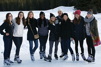 Left to right: Taylor Nelson, Catherine Kucey, Julie McSweeney, Monique Jarrett, Nathalie Kupfer, Amy Norquay, Katrusia Pohoreski, Christine Patterson and Sarah Henschke, all from the University of Alberta.