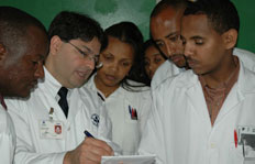 Dr. Karim Damji teaching in Ethiopia, courtesy of ORBIS