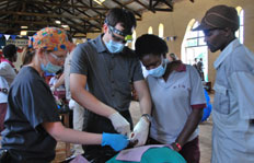 Dr. Kevin Lobay works at a clinic in Uganda.